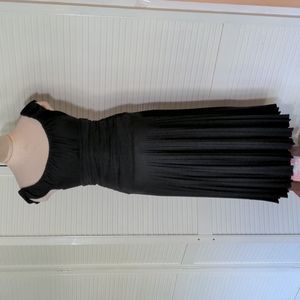BCBGMaxAzria Black Knit Midi Dress Size S
